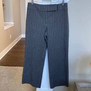 LOFT grey stripe slacks